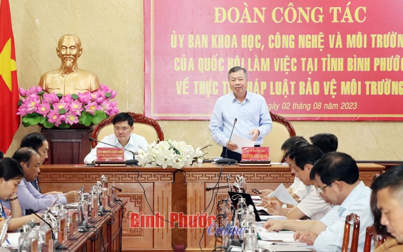 Đoàn công tác của Quốc hội làm việc với Bình Phước