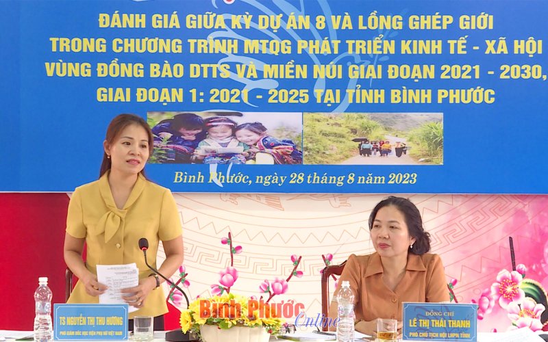 Hội thảo đánh giá giữa kỳ dự án 8 của Hội Liên hiệp Phụ nữ Việt Nam tại Bình Phước