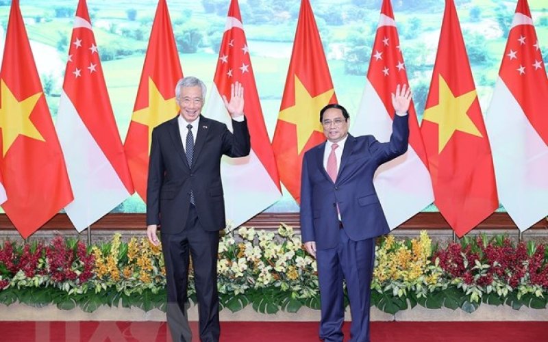 Thủ tướng Phạm Minh Chính hội đàm với Thủ tướng Singapore Lý Hiển Long