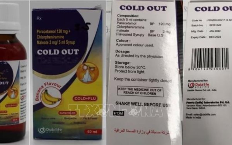WHO cảnh báo về chất độc hại trong siro trị cảm lạnh Cold Out