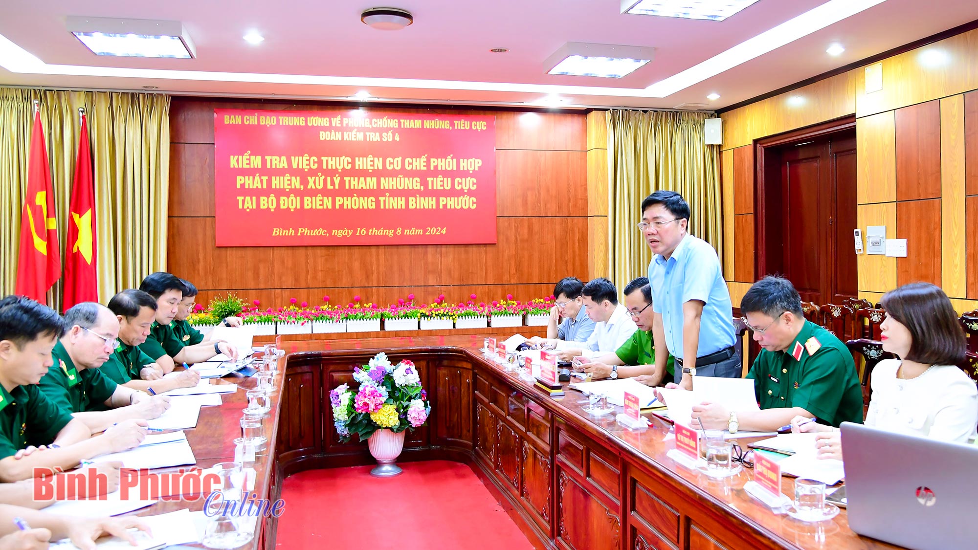 Kiểm tra thực hiện cơ chế phối hợp phát hiện, xử lý tham nhũng, tiêu cực tại Bộ đội Biên phòng Bình Phước