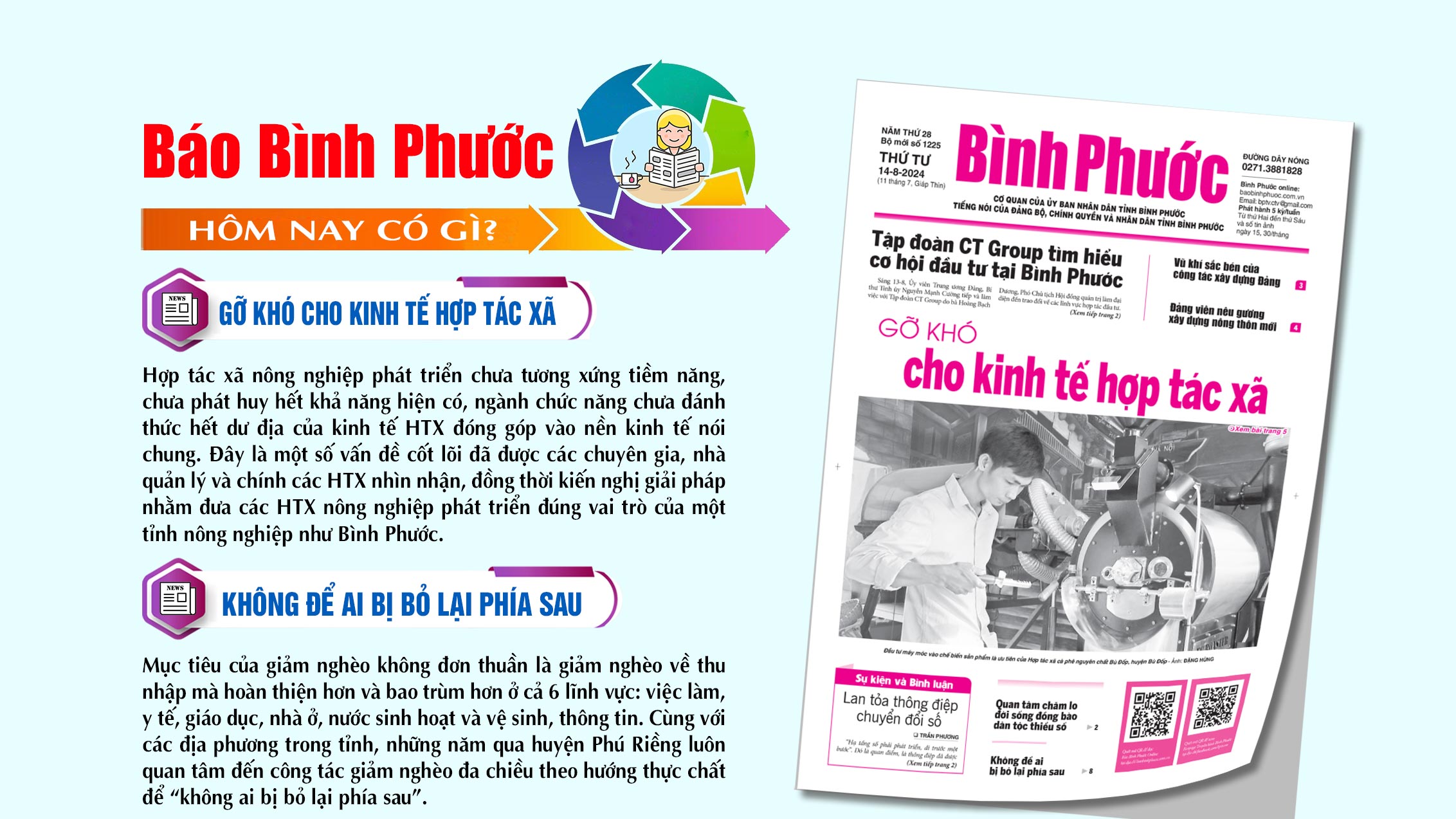 Kính mời độc giả đón đọc báo in Bình Phước hôm nay 14-8-2024
