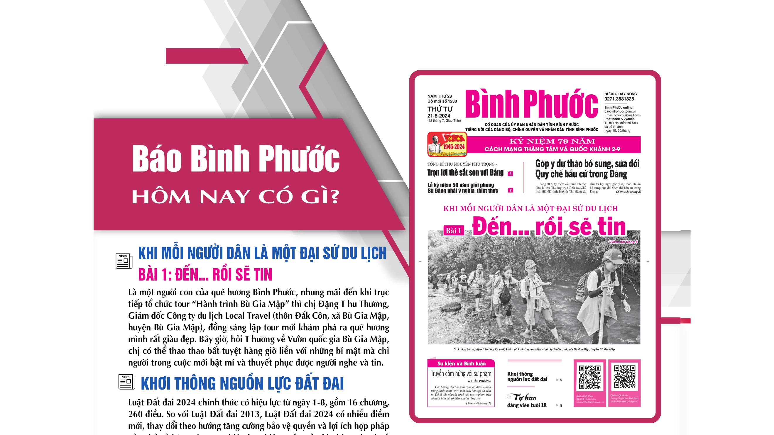 Kính mời độc giả đón đọc báo in Bình Phước hôm nay 21-8-2024