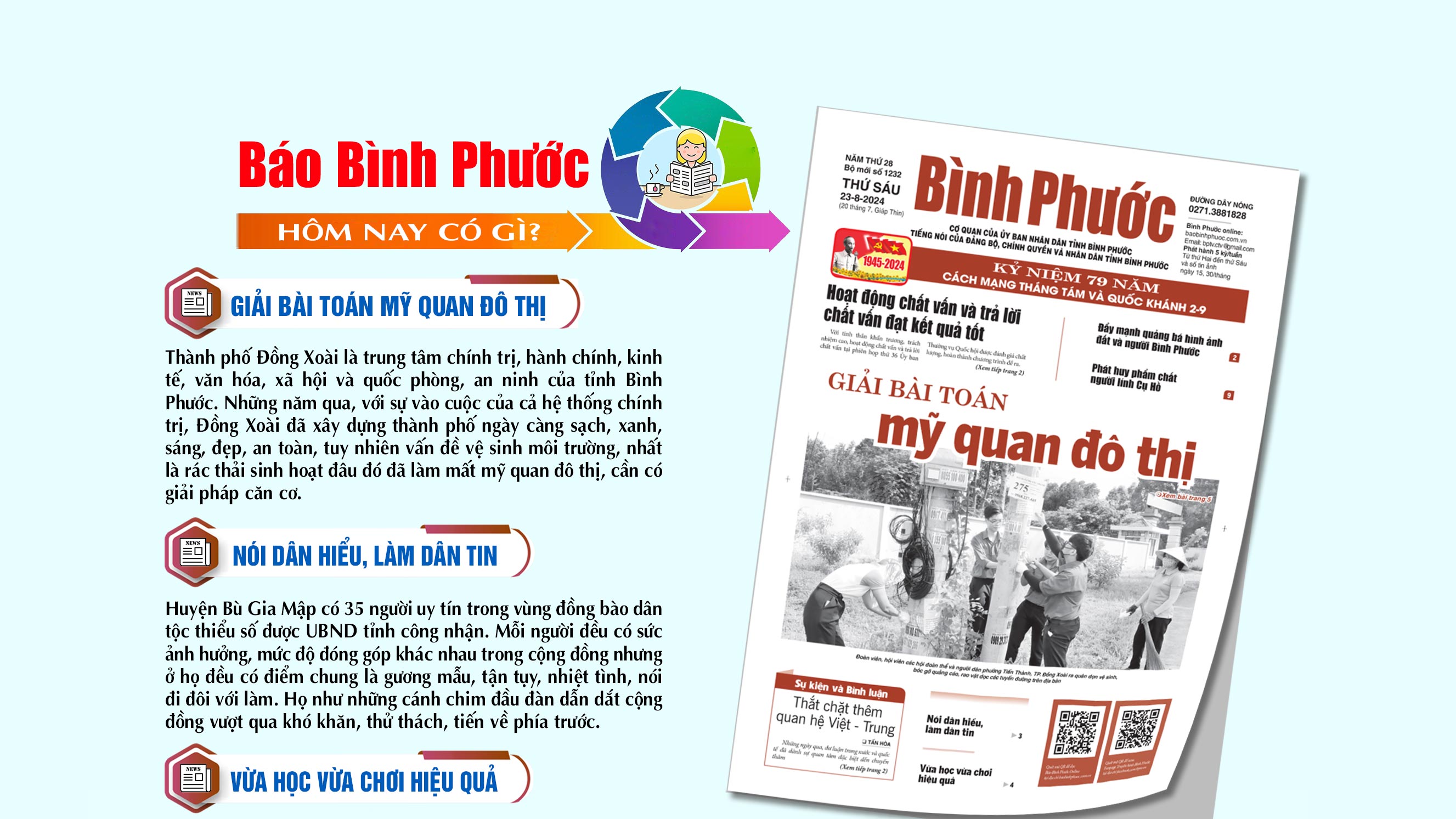 Kính mời độc giả đón đọc báo in Bình Phước hôm nay 23-8-2024