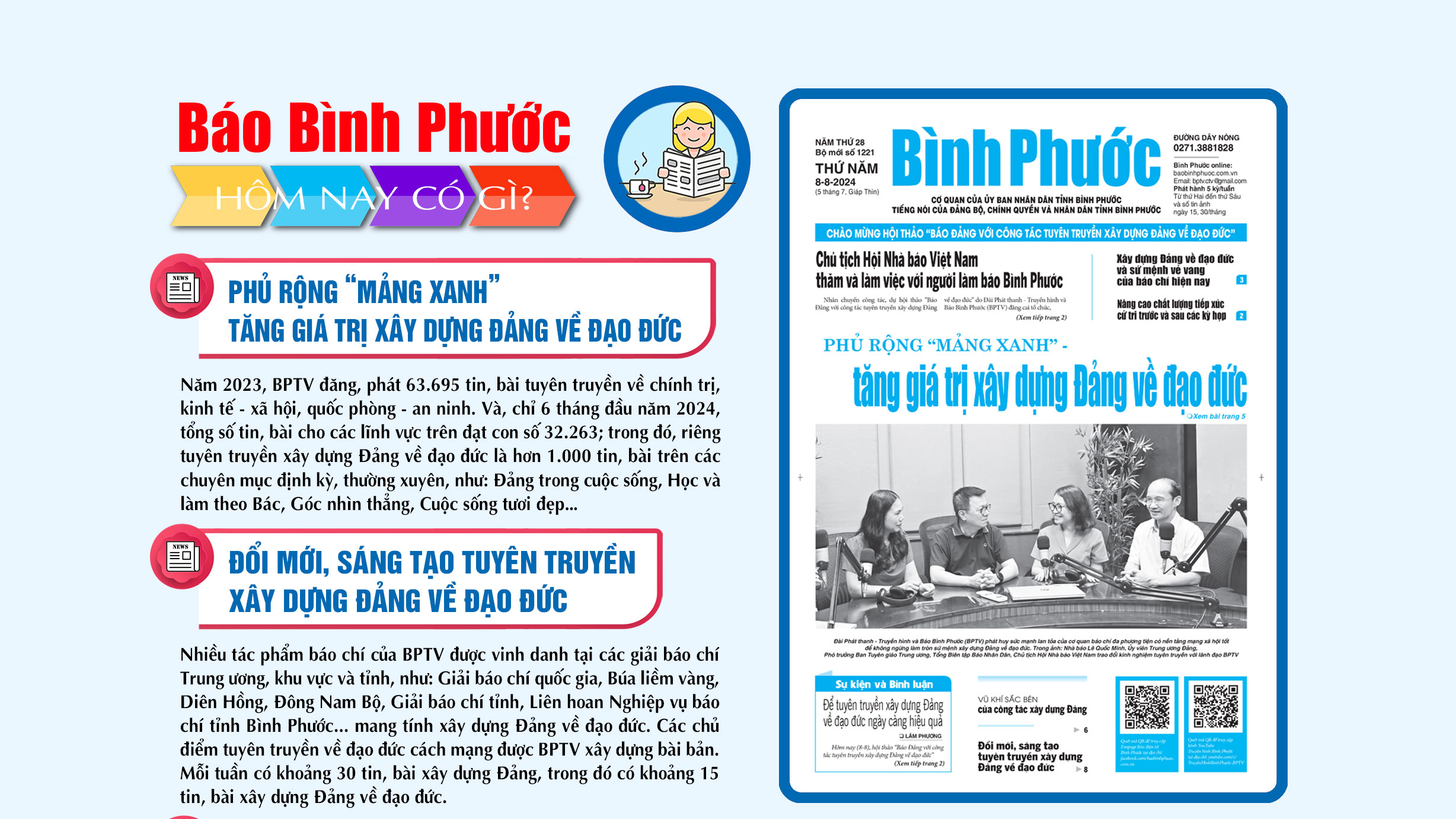 Kính mời độc giả đón đọc báo in Bình Phước hôm nay 8-8-2024
