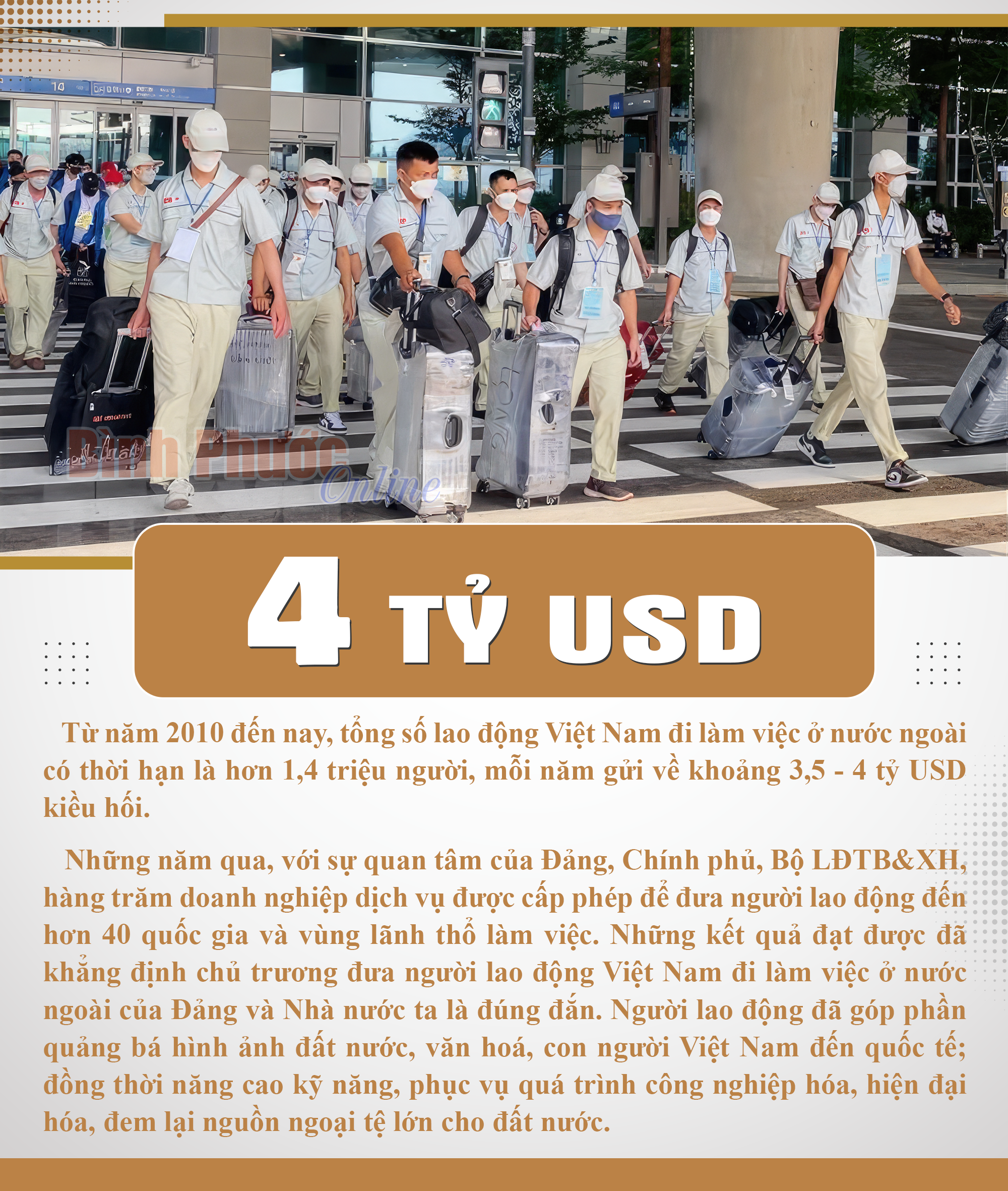 Người Việt đi làm việc ở nước ngoài gửi về 4 tỷ USD kiều hối mỗi năm