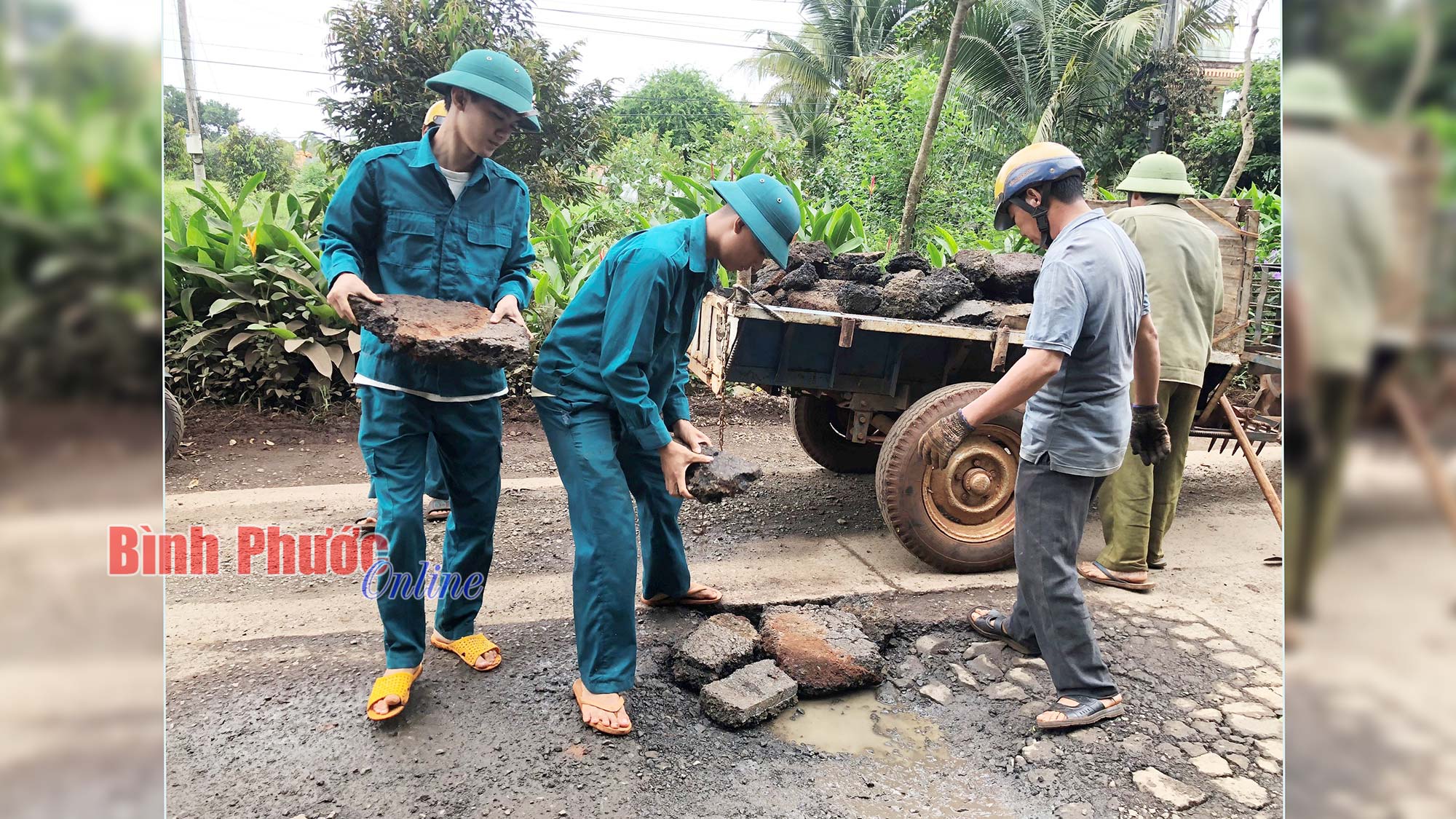 Xã Phước Tân sửa chữa tạm thời ĐT759