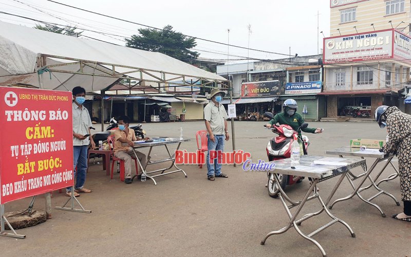 Bù Đăng tiếp tục áp dụng các biện pháp phòng dịch sau thời gian giãn cách xã hội
