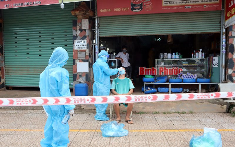 Đồng Xoài phát hiện 1 ca F0 cộng đồng ở phường Tân Đồng