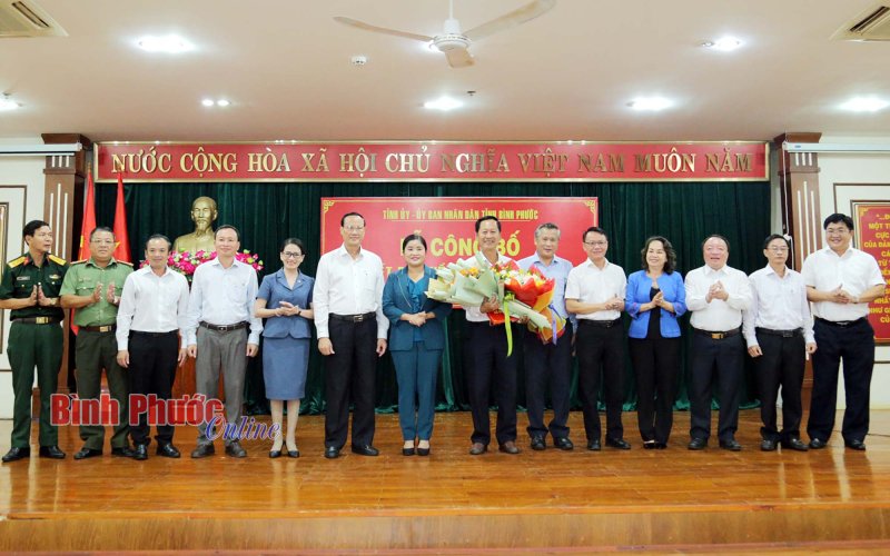 Bình Phước: Công bố quyết định của Ban Thường vụ Tỉnh ủy về công tác cán bộ