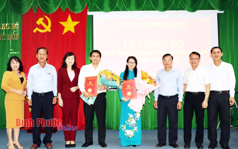 Bình Phước: Công bố quyết định của Ban Thường vụ Tỉnh ủy về công tác cán bộ