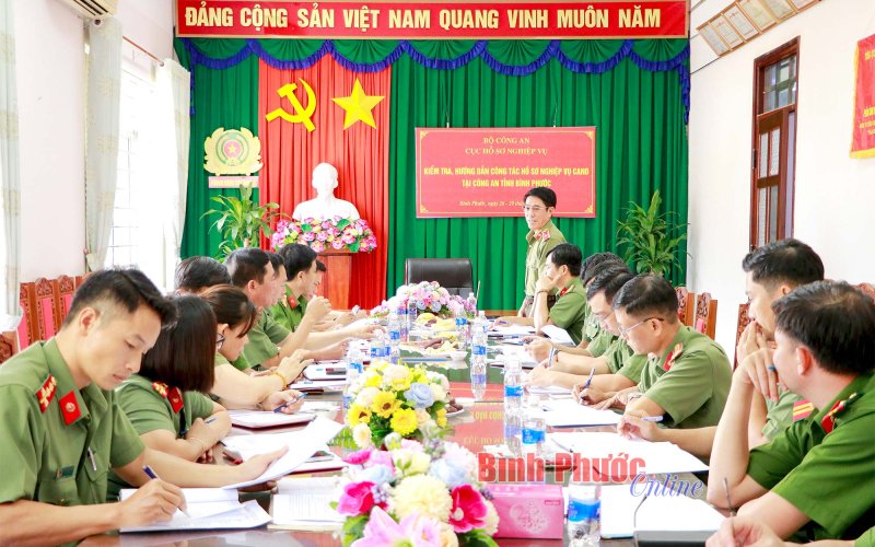 Cục Hồ sơ nghiệp vụ kiểm tra tại Công an Bình Phước