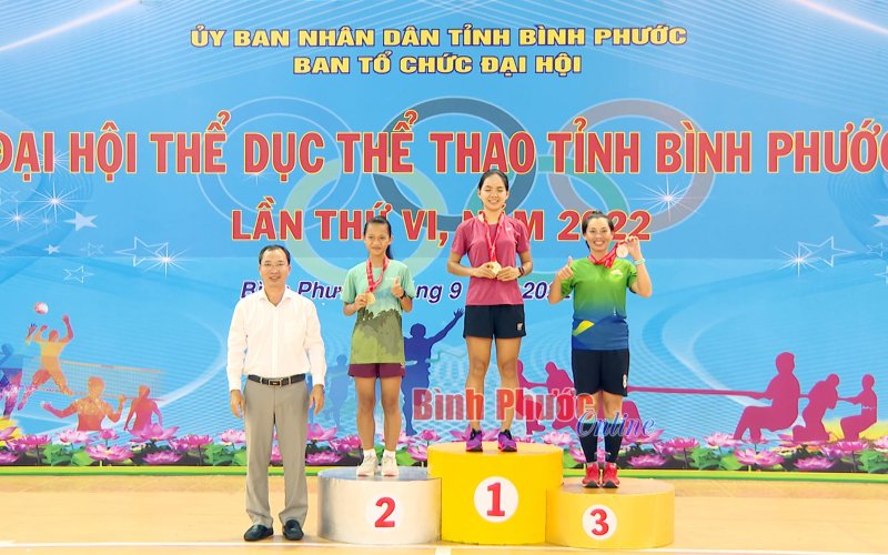 Đại hội Thể dục thể thao tỉnh Bình Phước lần thứ VI: Trao giải các môn Taekwondo, điền kinh, nhảy xa