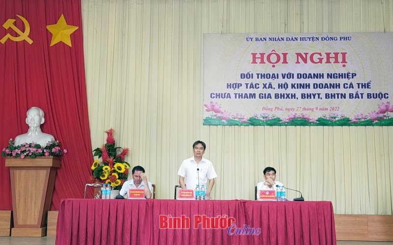 Đồng Phú đối thoại với doanh nghiệp, hợp tác xã, hộ kinh doanh