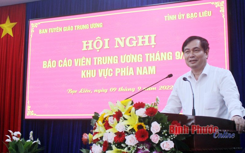 Hội nghị báo cáo viên Trung ương tháng 9-2022