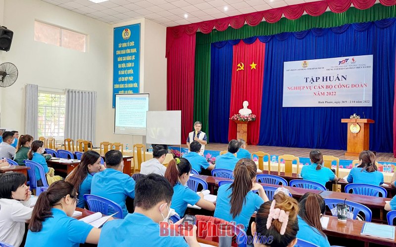 Liên đoàn Lao động tỉnh tập huấn nghiệp vụ cán bộ công đoàn năm 2022
