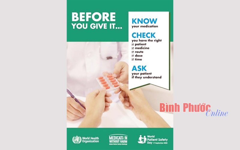 Ngày an toàn cho người bệnh trên thế giới 17-9: An toàn khi dùng thuốc