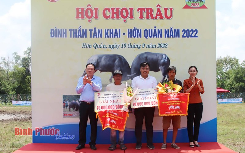 Sôi nổi Hội chọi trâu đình thần Tân Khai năm 2022
