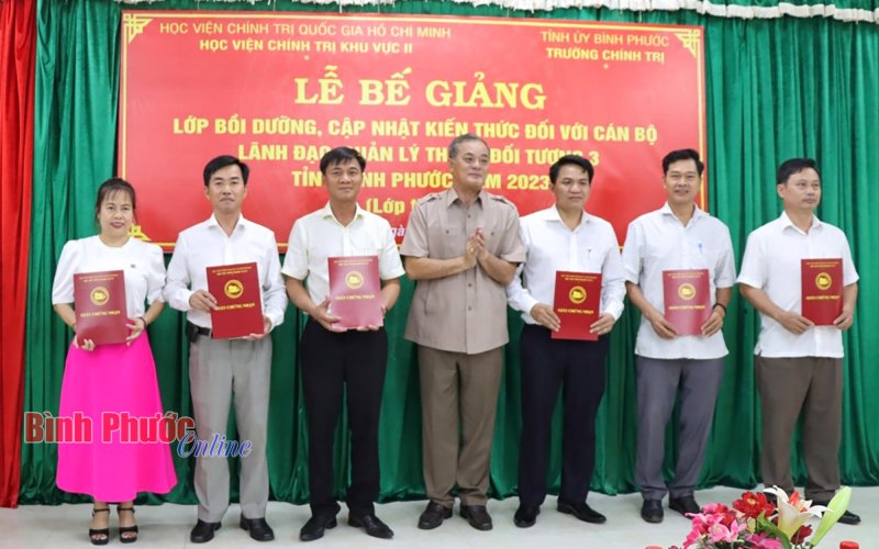 61 cán bộ hoàn thành khóa bồi dưỡng cập nhật kiến thức