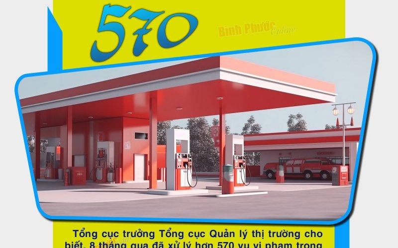 8 tháng 2023, xử lý hơn 570 vụ vi phạm xăng dầu