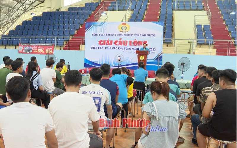 Bình Phước: Hơn 200 công nhân tham gia giải cầu lông năm 2023