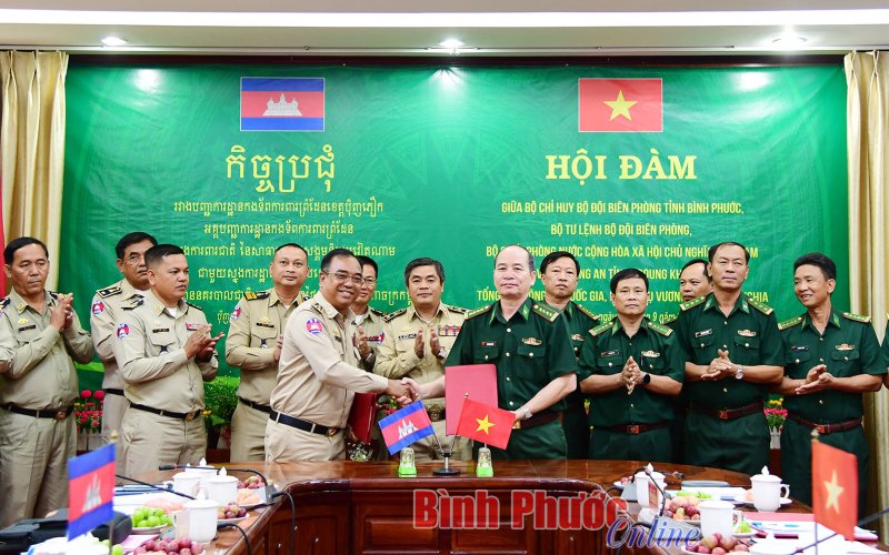 Bộ đội Biên phòng Bình Phước - Ty công an tỉnh Tboung Khmum: Phối hợp tốt trong quản lý, bảo vệ biên giới 