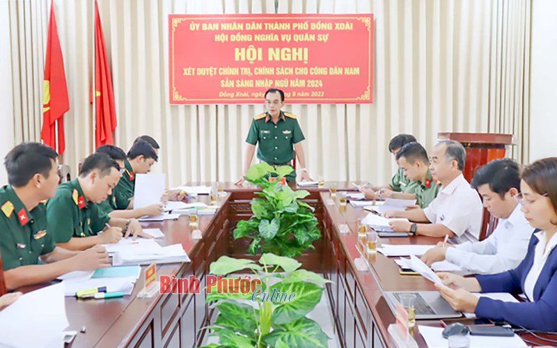 Đồng Xoài: Hoàn thành xét duyệt chính trị, chính sách cho thanh niên trong độ tuổi nhập ngũ năm 2024