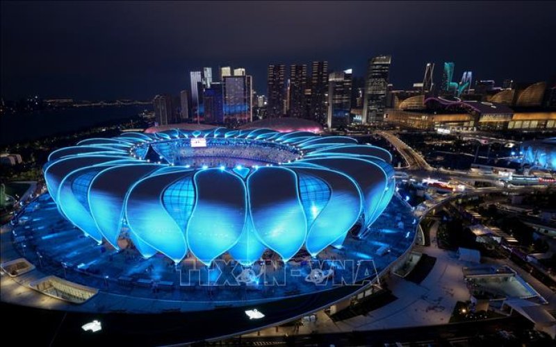 Lung linh đêm khai mạc ASIAD 2023 đậm sắc xanh