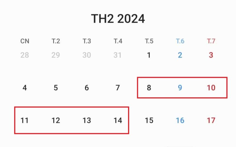 Người lao động được nghỉ mấy ngày dịp Tết Nguyên đán 2024?