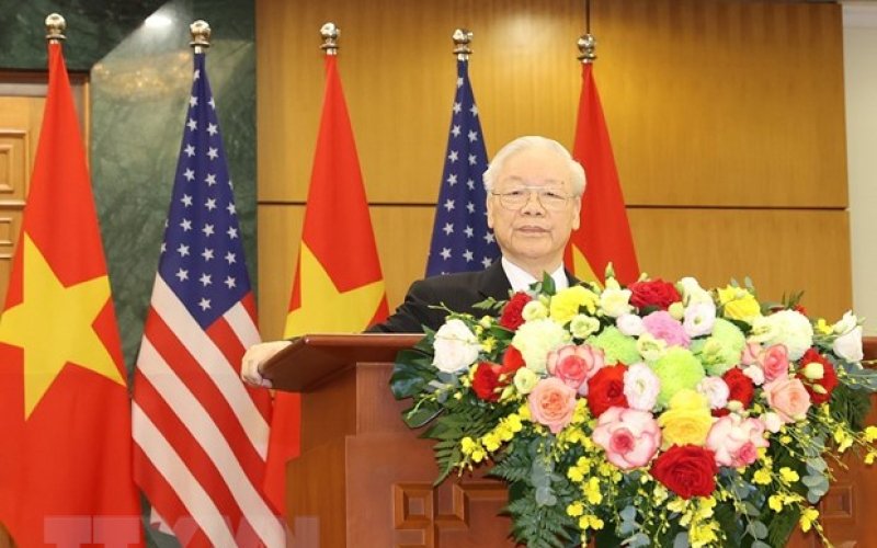 Phát biểu của Tổng Bí thư với báo chí sau Hội đàm với Tổng thống Biden