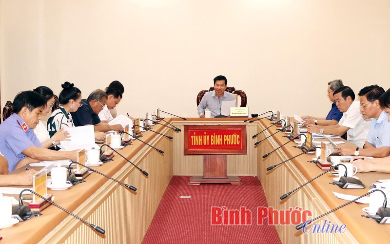 Phiên họp Ban Chỉ đạo Phòng, chống tham nhũng, tiêu cực tỉnh Bình Phước