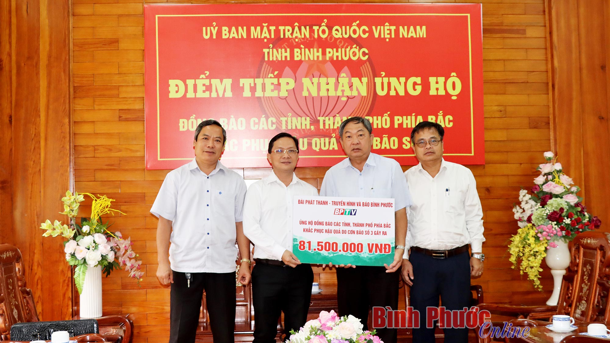 Bình Phước: Hơn 3,2 tỷ đồng ủng hộ khắc phục hậu quả cơn bão số 3