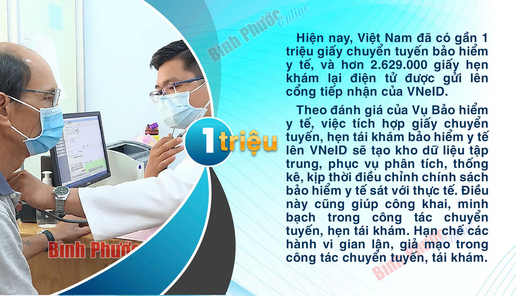 Đã có gần 1 triệu giấy chuyển tuyến khám bảo hiểm y tế được tích hợp trên VNeID