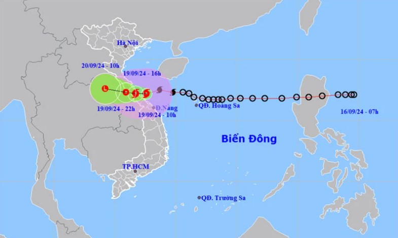 Dự báo chiều nay, bão số 4 vào đất liền Quảng Bình-Quảng Trị, cường độ mạnh cấp 8, giật cấp 10-11