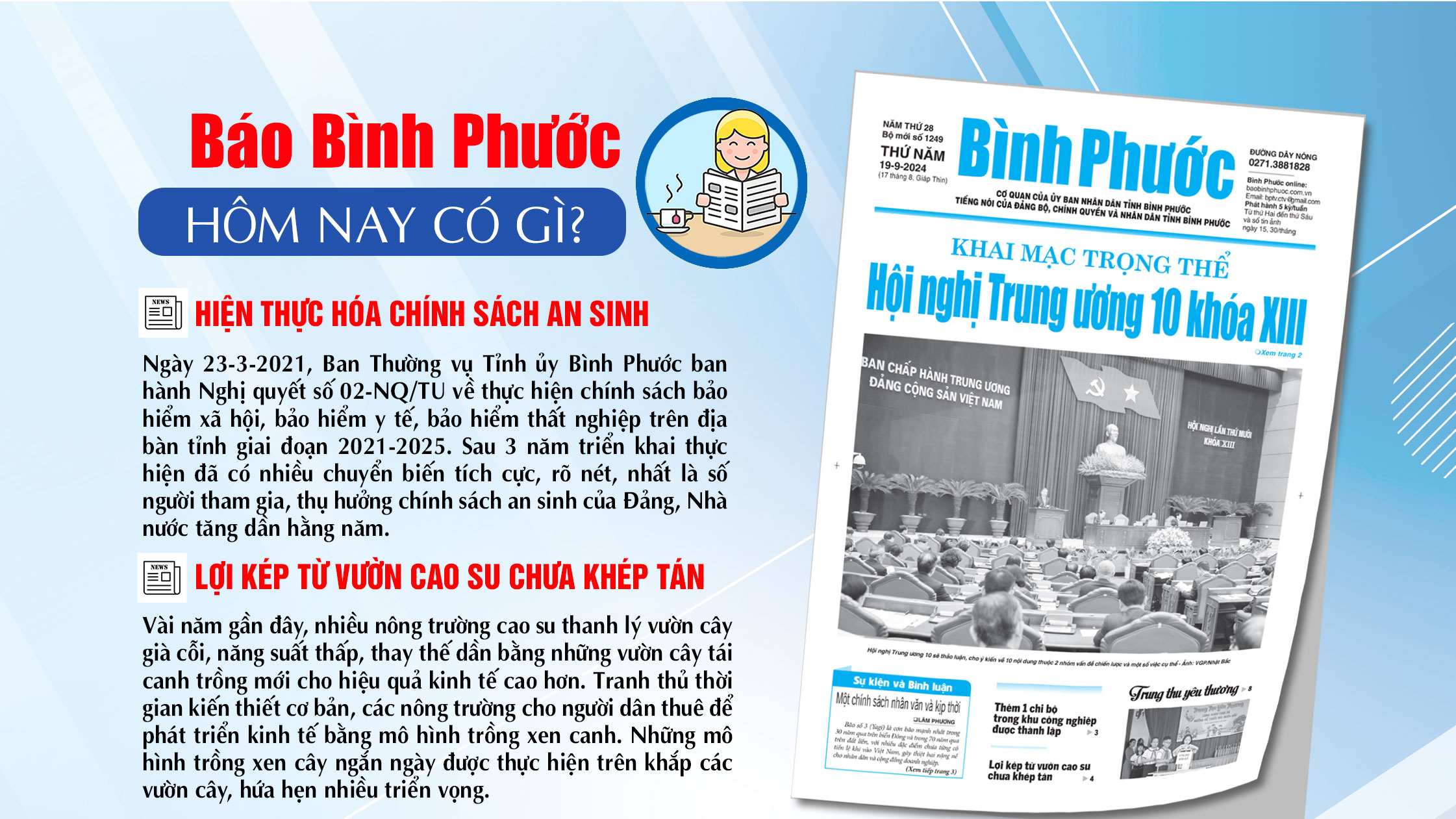 Kính mời độc giả đón đọc báo in Bình Phước hôm nay 19-9-2024