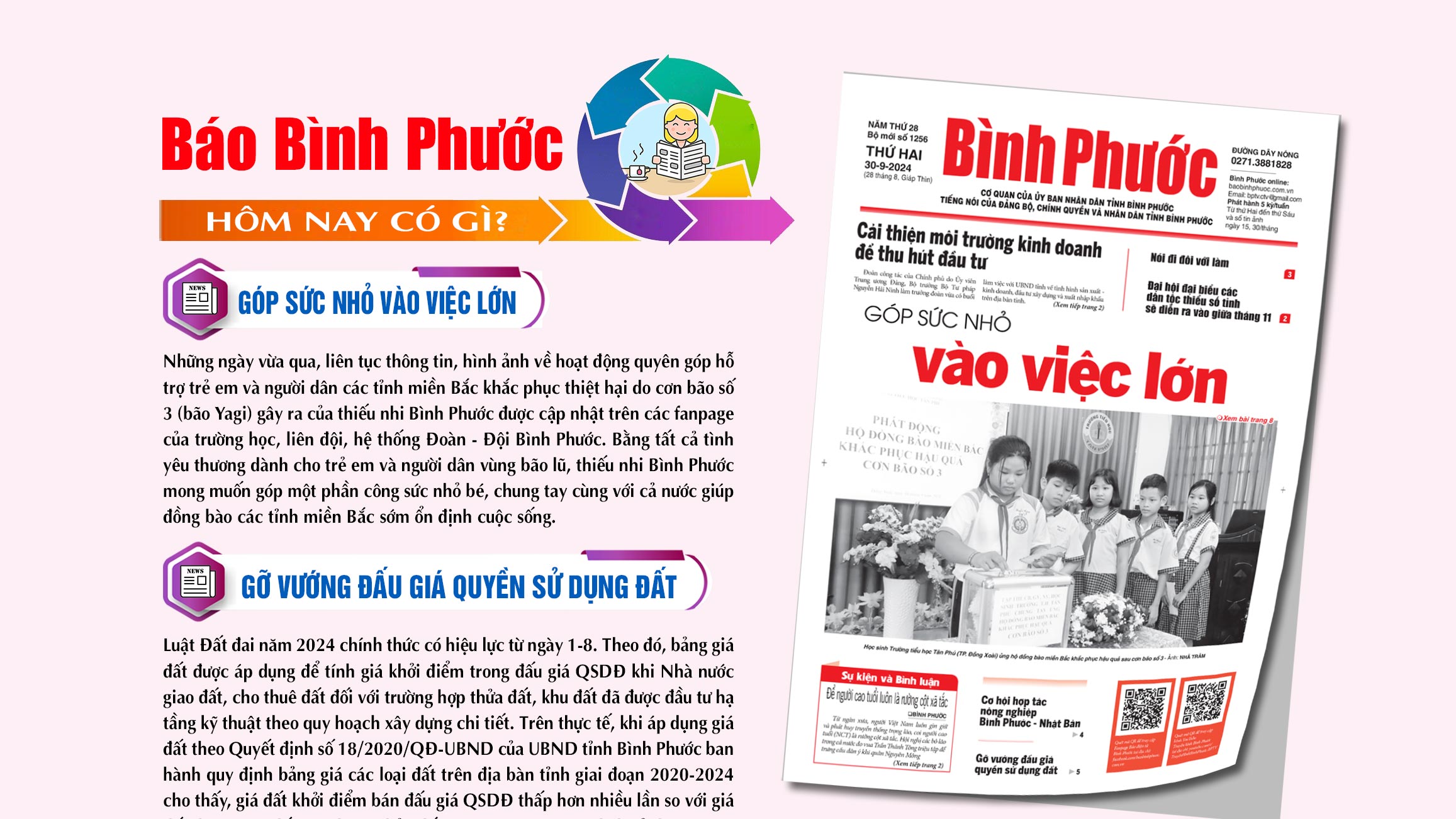 Kính mời độc giả đón đọc báo in Bình Phước hôm nay 30-9-2024