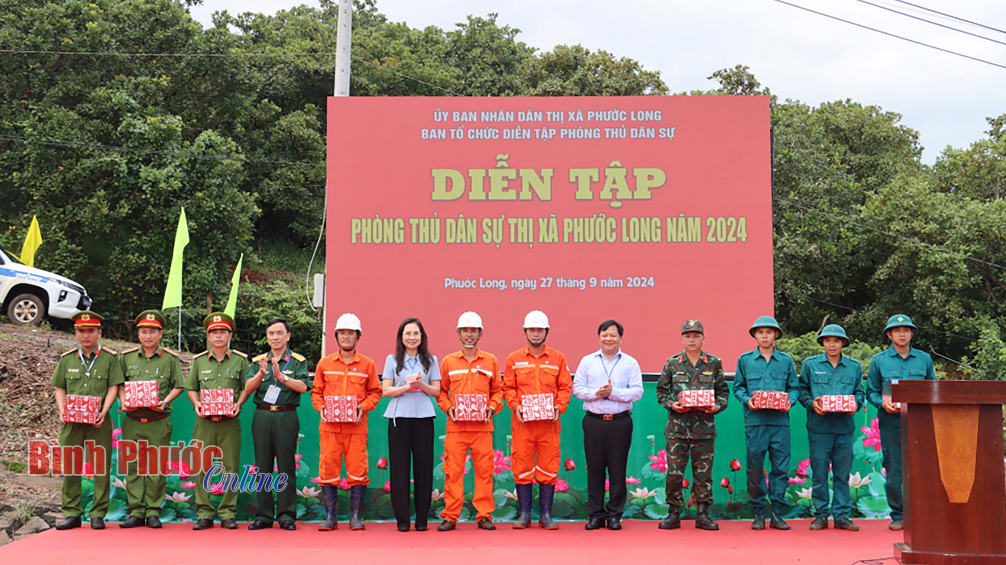 Thị xã Phước Long diễn tập phòng thủ dân sự năm 2024