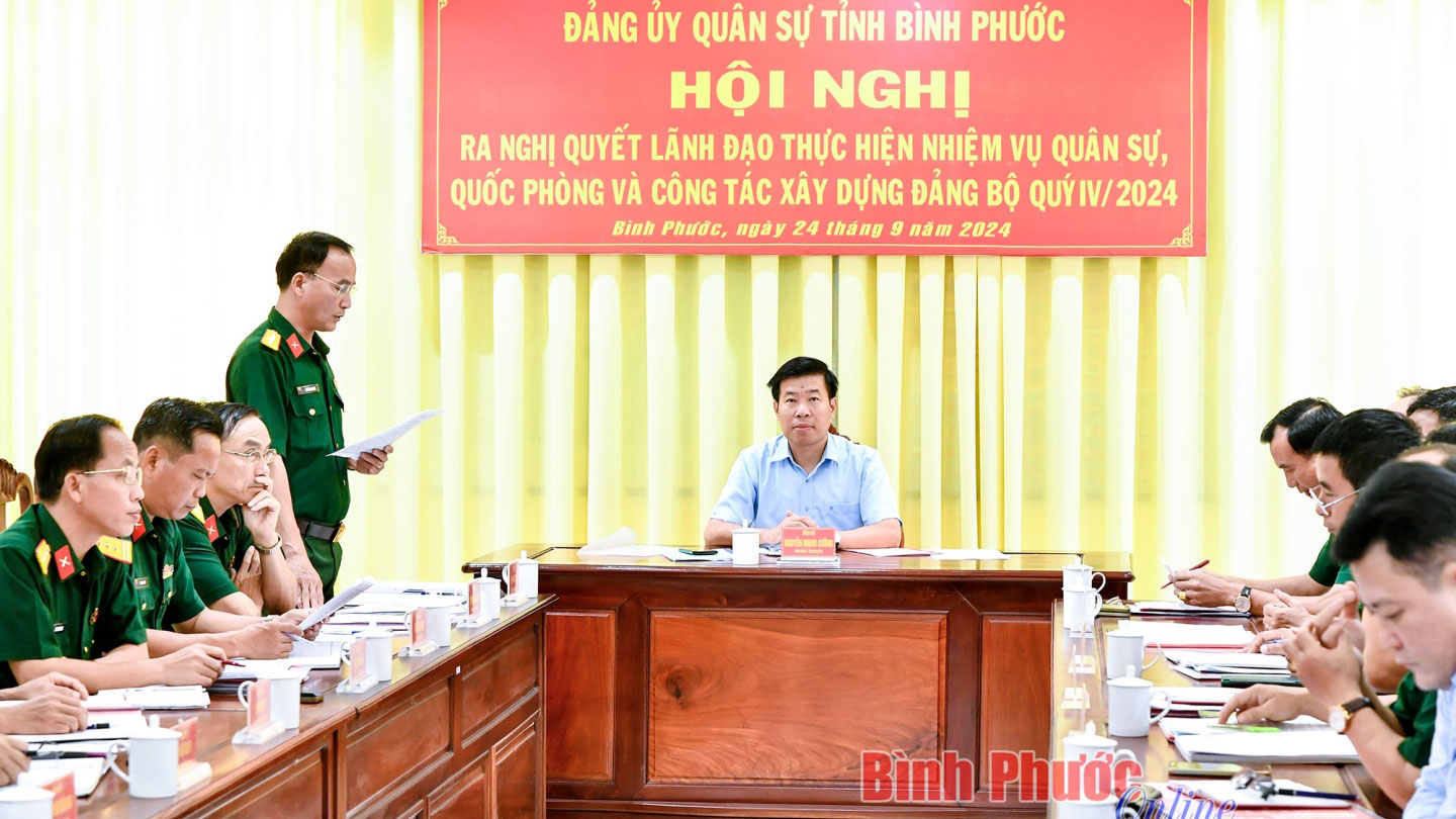 Thực hiện tốt nhiệm vụ quân sự, quốc phòng trong quý 4