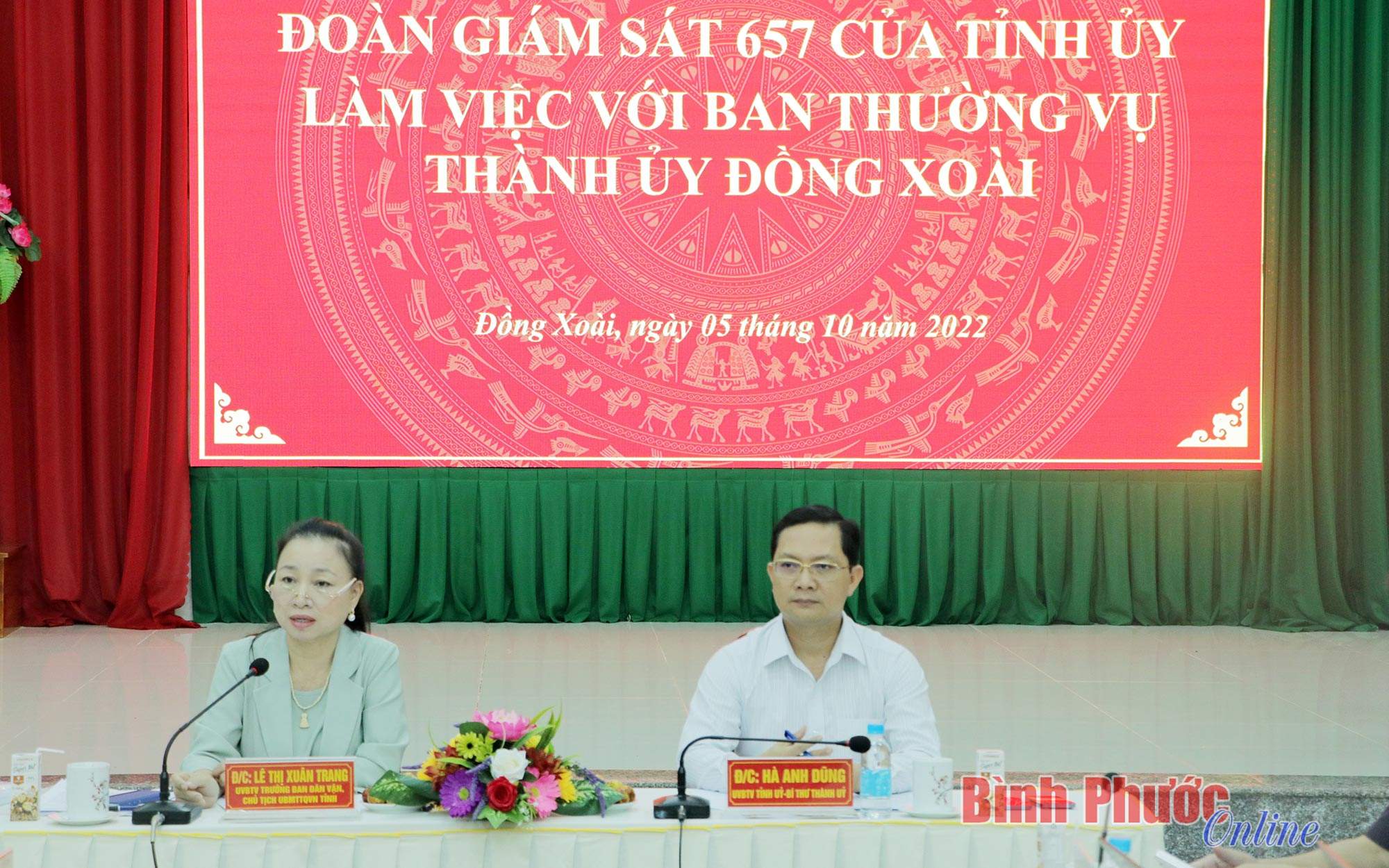 Tỉnh ủy Bình Phước giám sát Ban Thường vụ Thành ủy Đồng Xoài