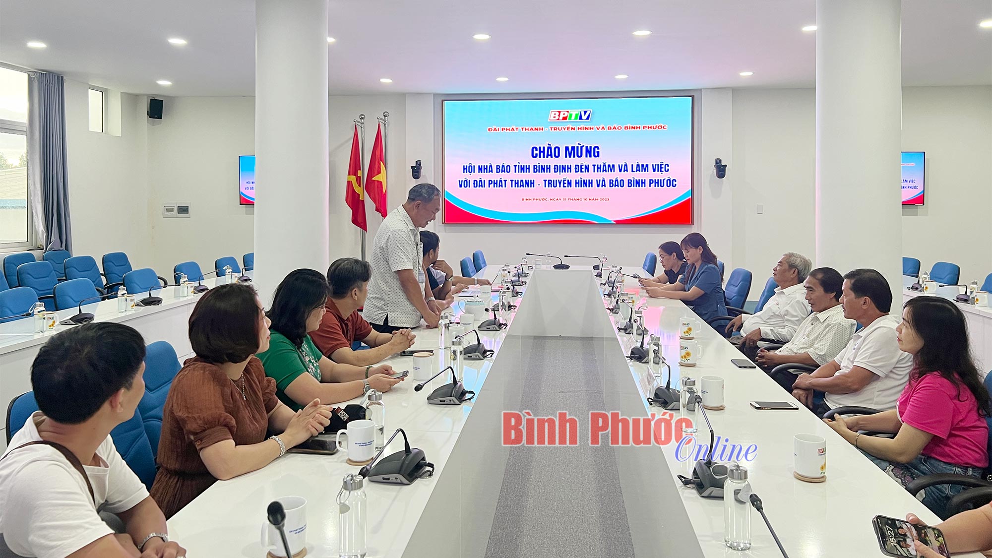 Hội Nhà báo tỉnh Bình Định thăm và trao đổi kinh nghiệm tại BPTV