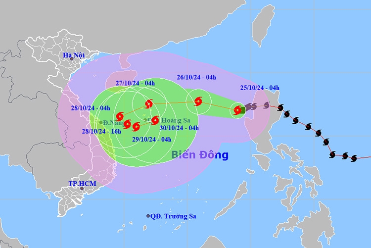 Thời tiết ngày 25