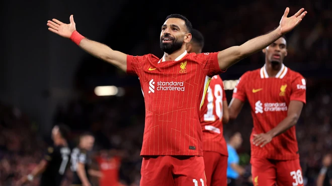 Salah thăng hoa giúp Liverpool giành chiến thắng. (Nguồn: Getty Images) salah 0310.jpg