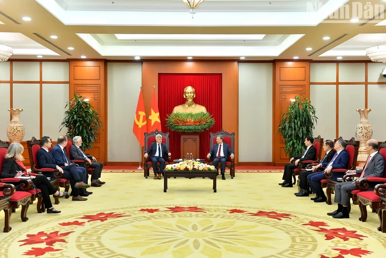 Tổng Bí thư Tô Lâm tiếp Đoàn Bí thư toàn quốc Đảng Cộng sản Pháp ảnh 1