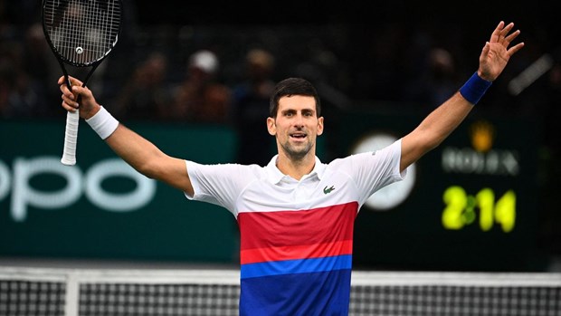 Tay vot so mot the gioi Novak Djokovic lan thu 6 vo dich Paris Masters hinh anh 1