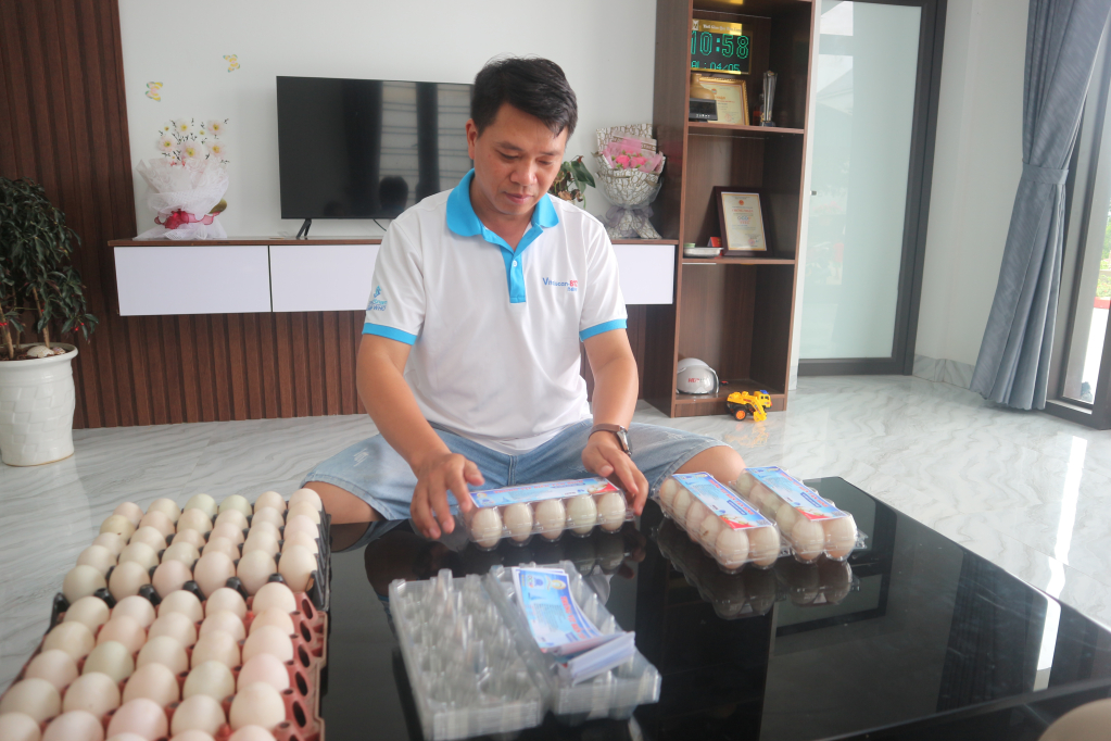 Sản phẩm trứng vịt biển Tân Bình - sản phẩm OCOP huyện Đầm Hà đạt chứng nhận OCOP 4 sao.
