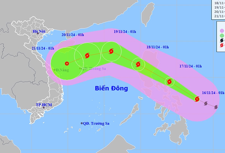 Thời tiết ngày 16