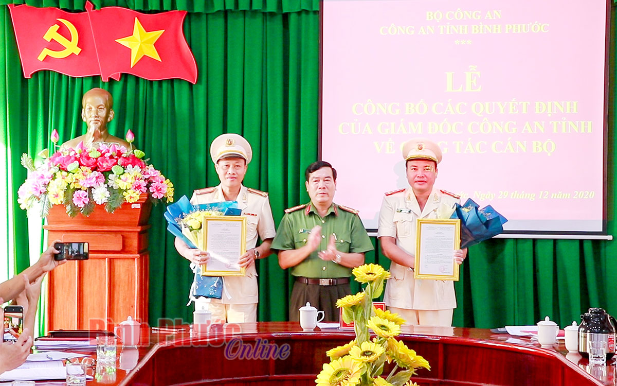 Công an tỉnh bổ nhiệm 2 Phó trưởng phòng Phòng Cảnh sát giao thông - Binh  Phuoc, Tin tuc Binh Phuoc, Tin mới tỉnh Bình Phước