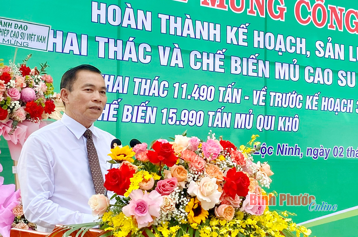 Cao su Lộc Ninh về đích năm 2022 trước 30 ngày