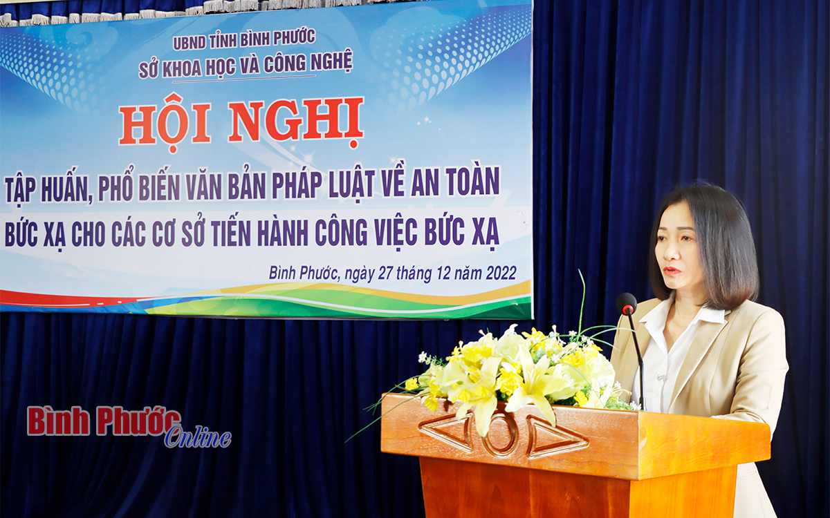 Bình Phước: Tập huấn, phổ biến văn bản pháp luật về an toàn bức xạ