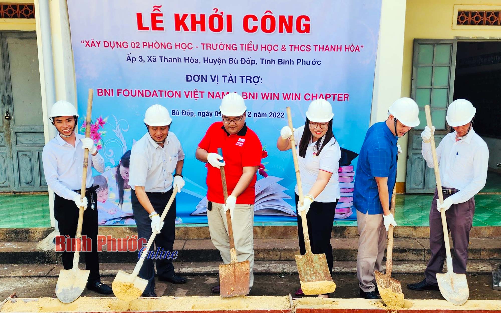 Bù Đốp: Khởi công 2 phòng học điểm lẻ Trường TH&THCS Thanh Hòa